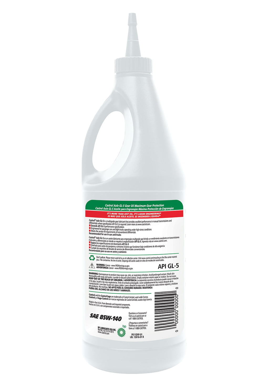 Castrol Axle GL-5 SAE 85W-140 Protector Series Gear Oil, 1 Quart