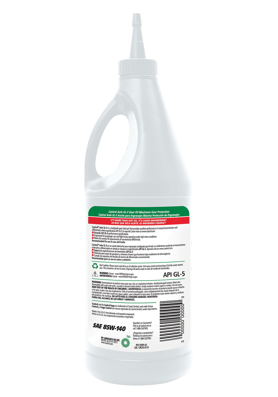 Castrol Axle GL-5 SAE 85W-140 Protector Series Gear Oil, 1 Quart