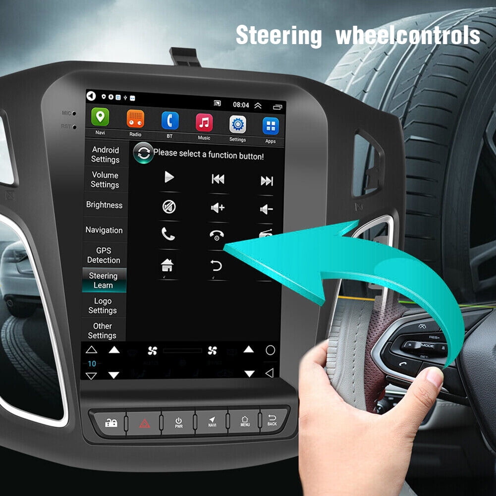 Car Radio Stereo for Ford Focus 2012-2018, 9.7" Touchscreen Android 11 Support Carplay Android Auto Navigation Bluetooth Radio Video Mirror Link Steering Wheel Control Camera 2G+32G,Black