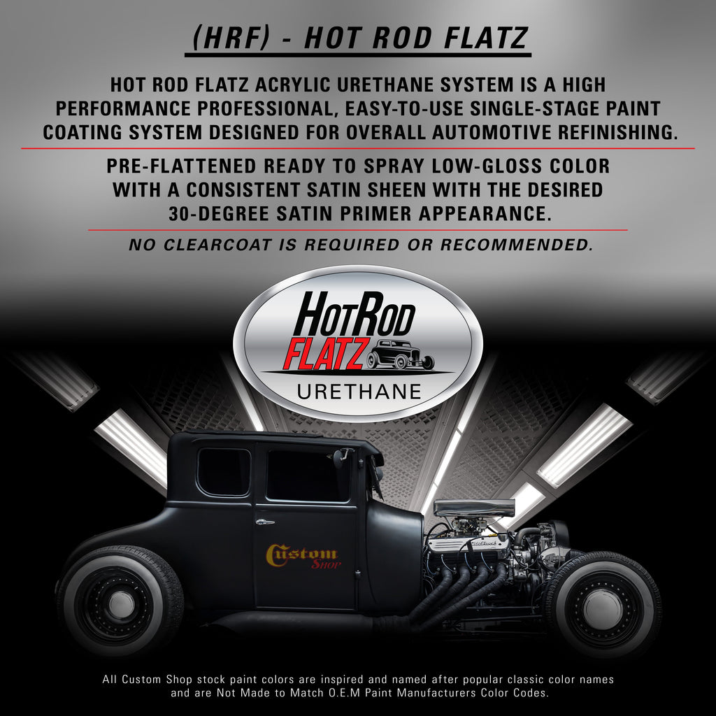 Custom Shop - Graphite Gray Metallic - Hot Rod Flatz Flat Matte Satin Urethane Auto Paint - Complete Quart Paint Kit - Professional Low Sheen Automotive, Car Truck Coating, 4:1 Mix Ratio
