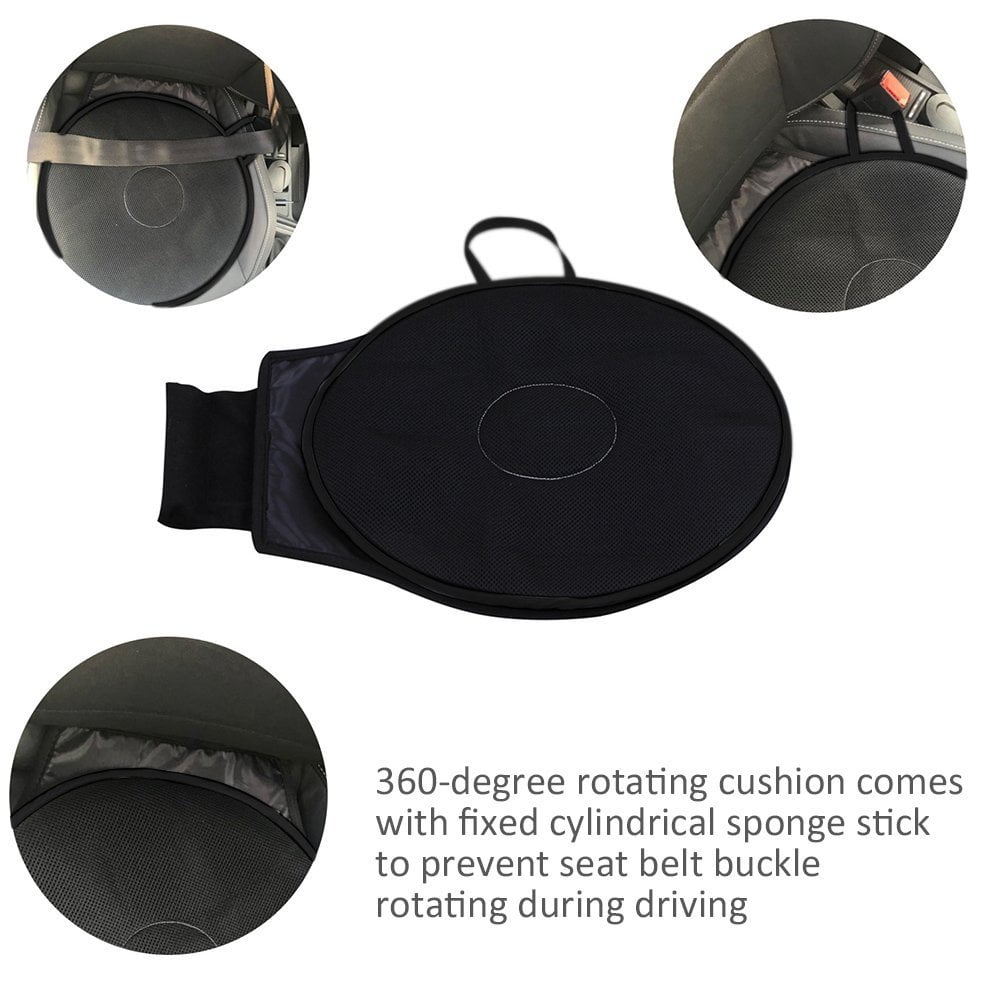 Swivel Cushion for Car for Elderly, 360° Rotation Portable Memory Foam Auto Swivel Cushion Anti- for Back, Hip, Tailbone Pain Suffer