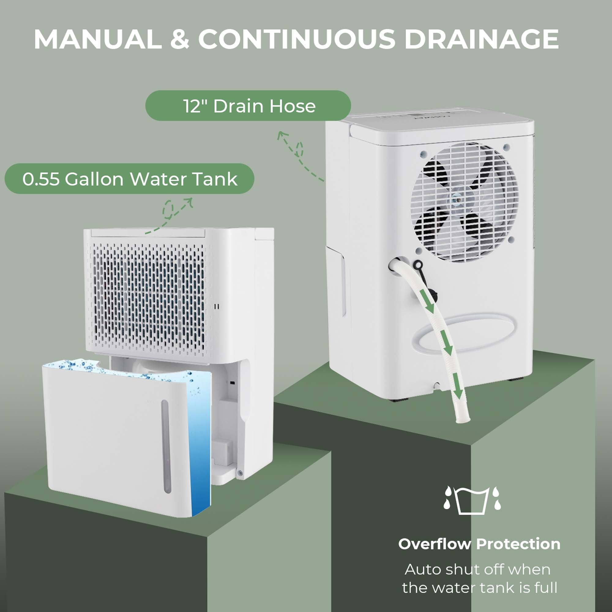 Costway 32 Pint Dehumidifier 2000 Sq. Ft Portable with 3 Modes & 24H Timer Home Basement
