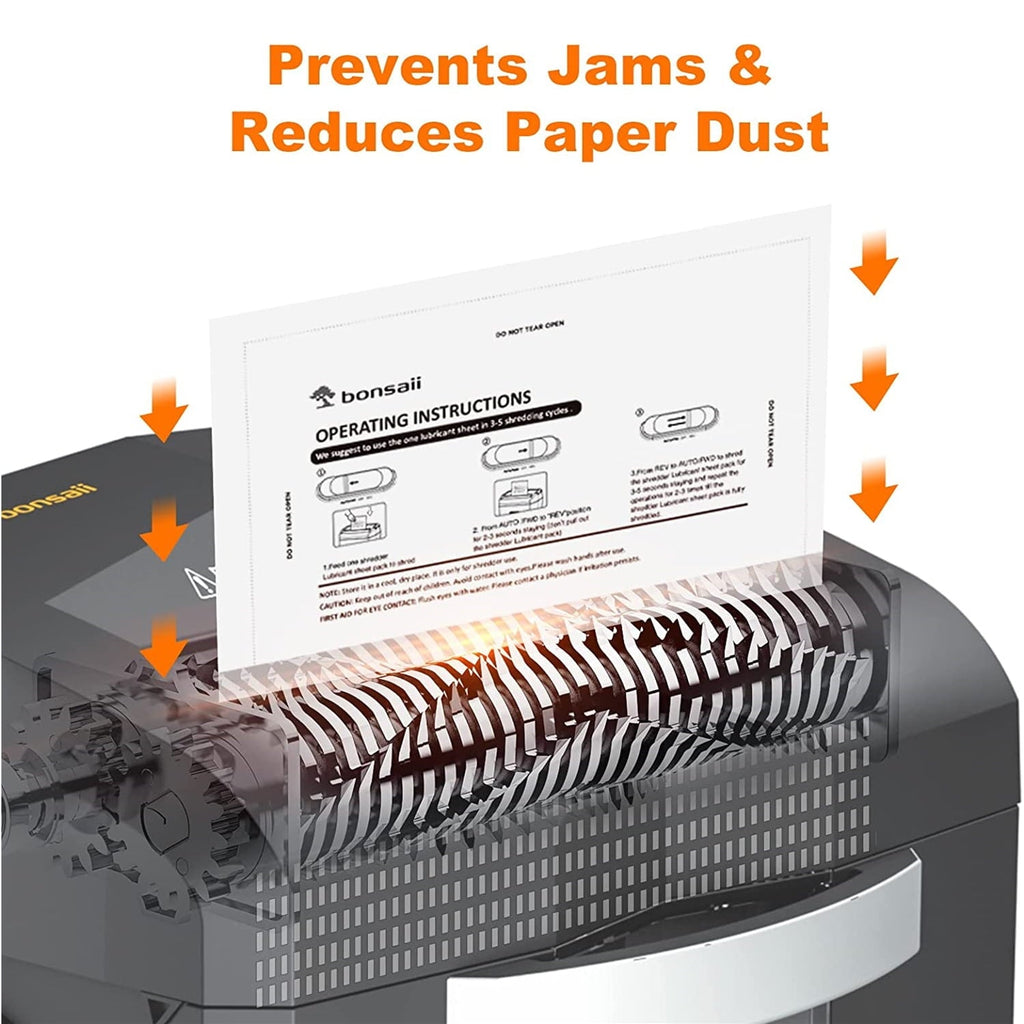 Bonsaii Paper Shredder Sharpening & Lubricant Sheets,24-Pack (8.7 x 7.9 inch/Piece)