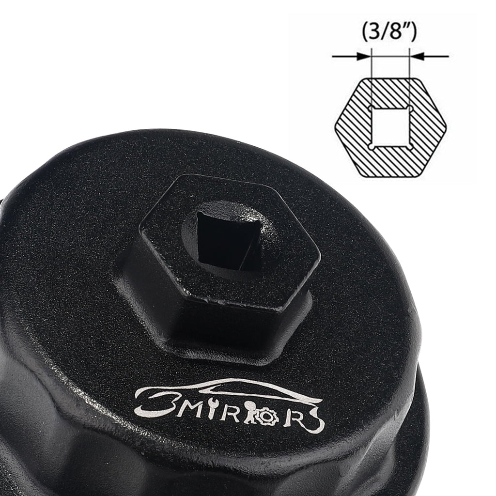 3mirrors Oil Filter Wrench Oil Filter Removal Tool Compatible with Toyota Lexus Scion RAV4 Camry Tundra Highlander Sienna Prius 2.5 - 5.7L Engine with 64mm Cartridge Style Oil Filter System