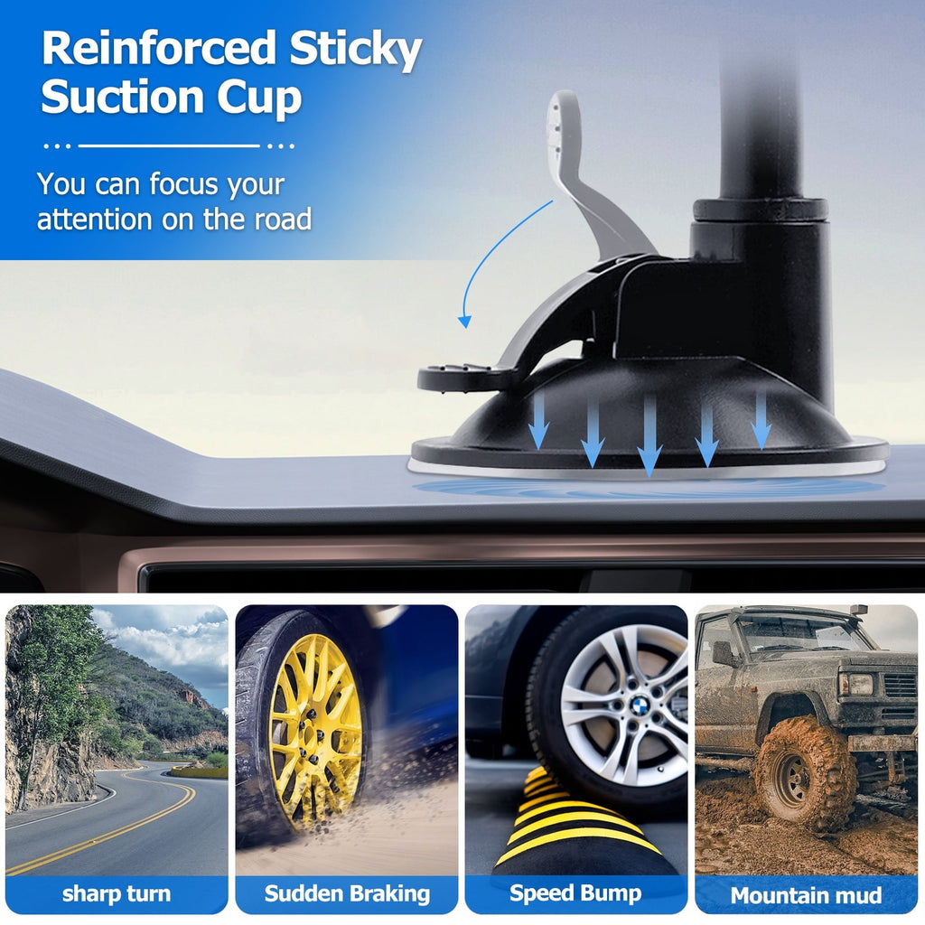 3 in 1 Car Phone Holder Mount | Car Air Vent Holder & Dashboard Mount & Windshield Mount | Phone Mount for Car | Universal For All Smartphones & Tablets | iPhone 12 11 X XR 7/7 Plus, Samsung Galaxy S