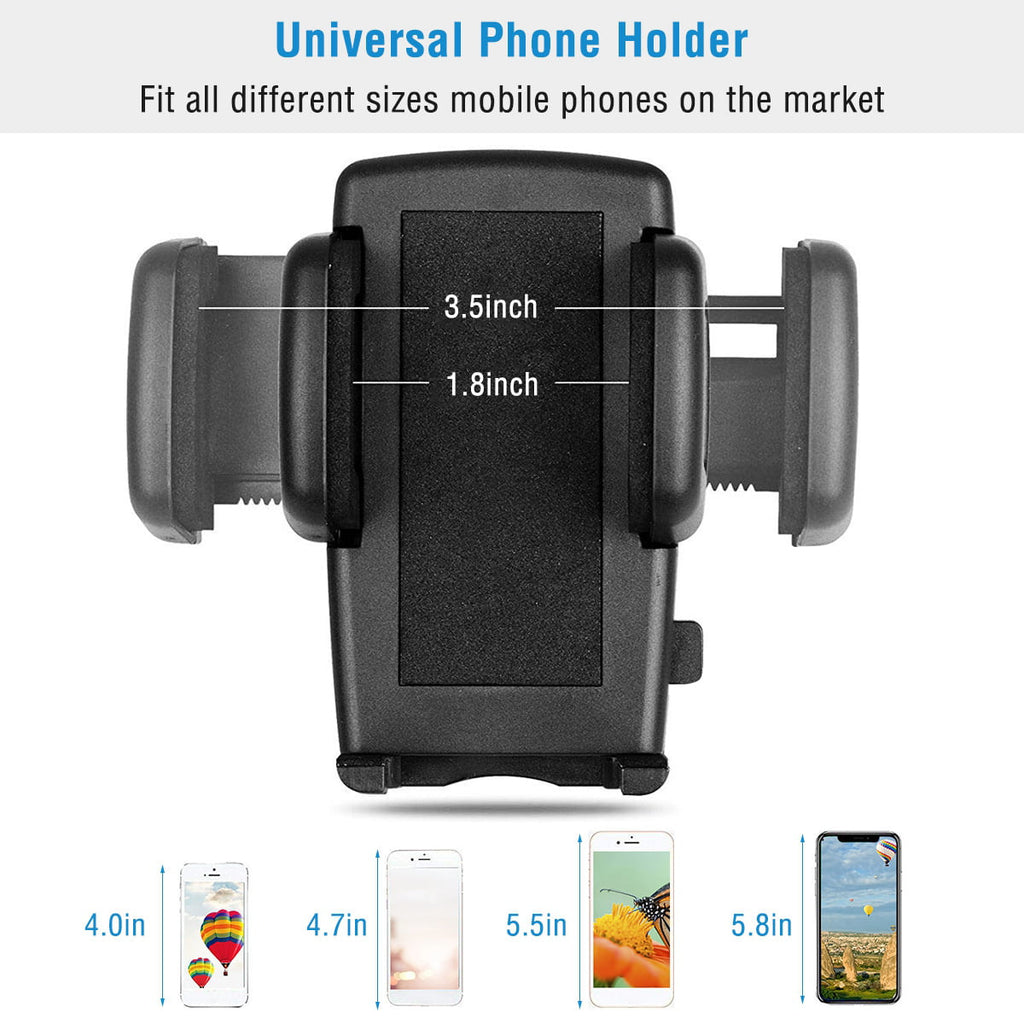 Car Rear View Mirror Phone Mount Holder, iMounTEK Universal 360° Rotation Phone Stand Cradle for iPhone Samsung GPS