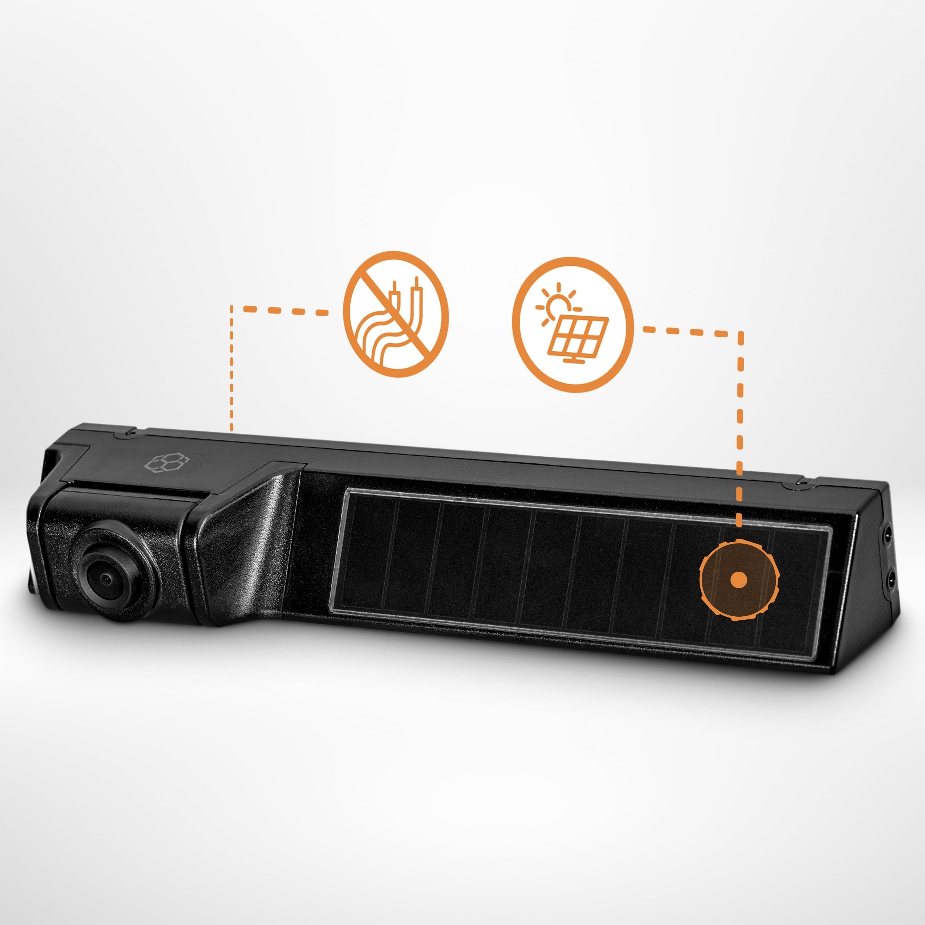 YADA 1080P Full HD Wireless Portable Backup Camera, App Controlled via Bluetooth and Wi-Fi on Phone, Solar Powered Wireless Charging, Universally Compatible, Easy Installation, Black