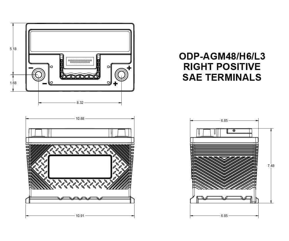 Odyssey AGM48/H6/L3 Performance AGM Battery