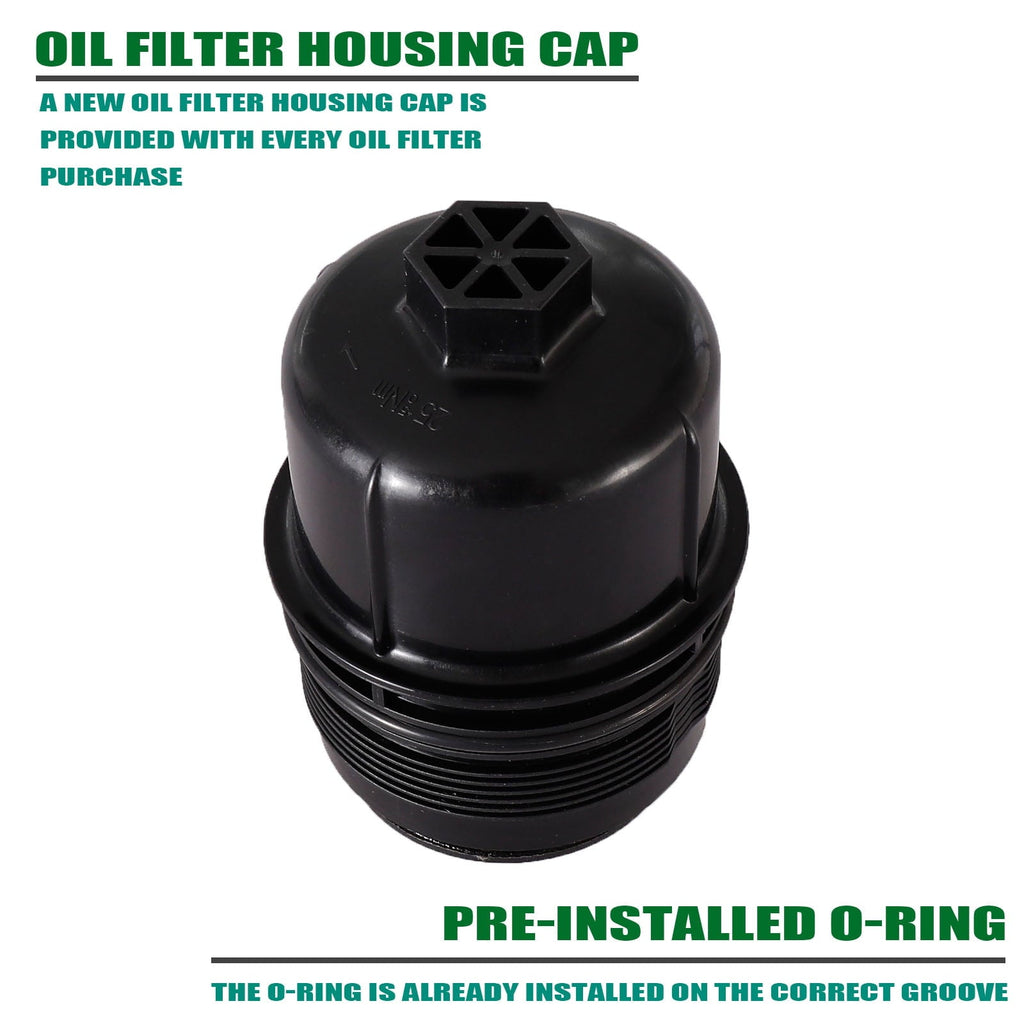 Oil filter for EcoDiesel 3.0L V6 Vehicles Jeep 2020-2021 Wrangler JL, 2021 Gladiator | Ram 2020-2021 Ram 1500 DT Replaces 68507598AA, 68498720AA