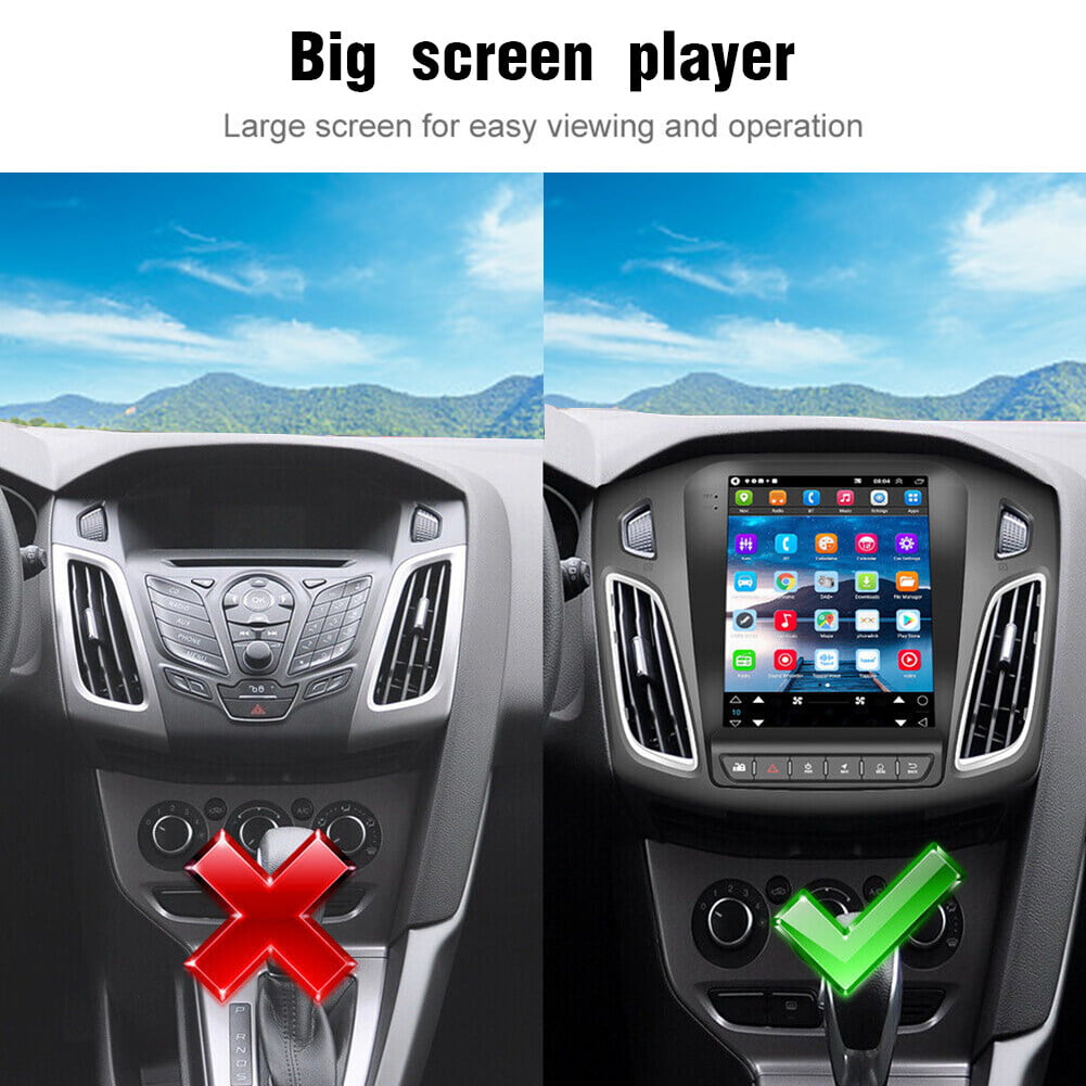 Car Radio Stereo for Ford Focus 2012-2018, 9.7" Touchscreen Android 11 Support Carplay Android Auto Navigation Bluetooth Radio Video Mirror Link Steering Wheel Control Camera 2G+32G,Black
