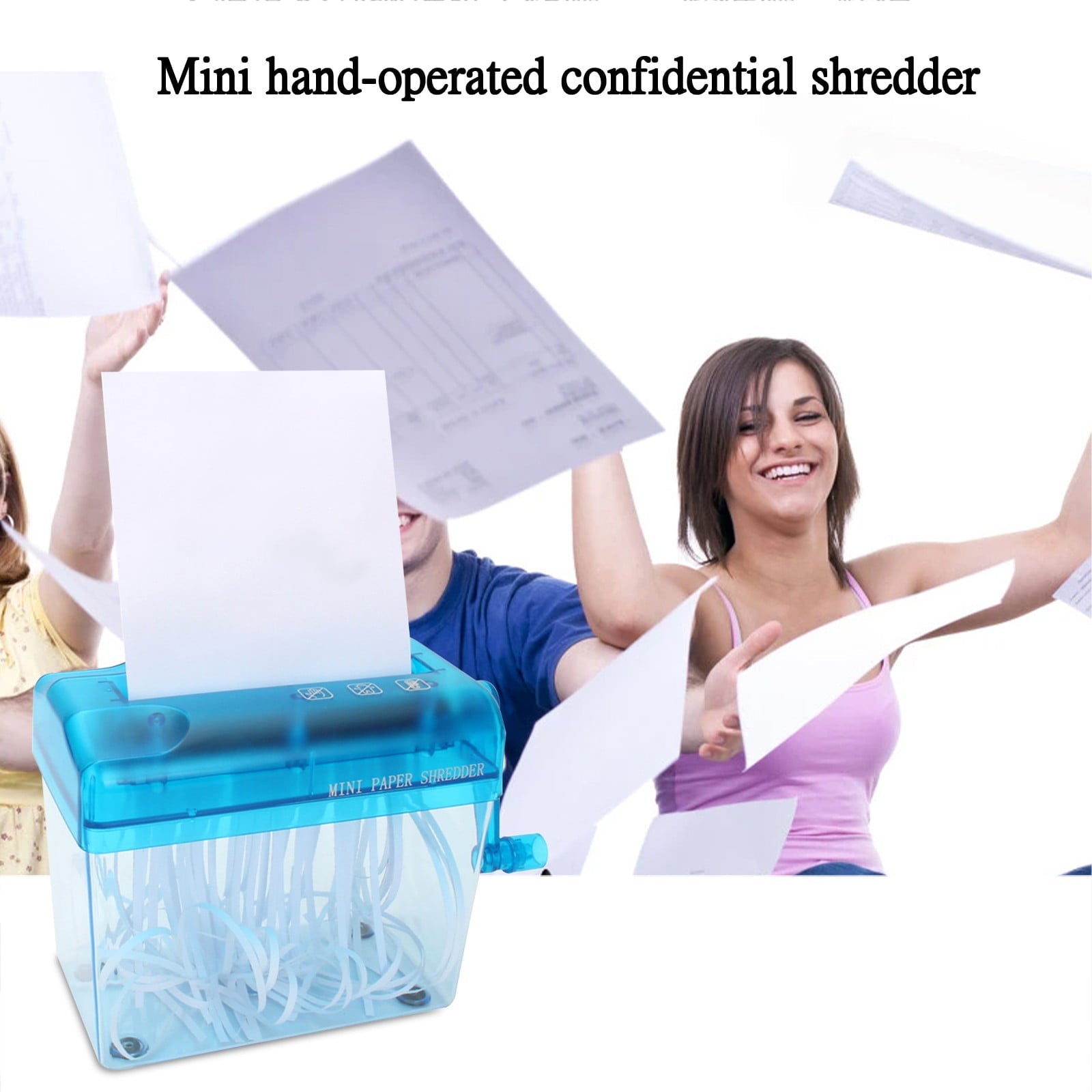 Kiplyki Wholesale Mini Hand Shredder Portable Paper Shredder A6 Manual Shredder Documents Paper Documents Cutting Tool Shredders