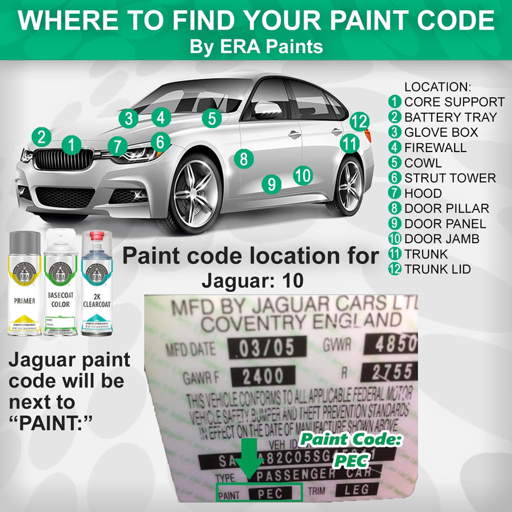 ERA Paints (1AF/2144/CAH/JBC2144 Italian Racing Red Metallic) Compatible With Jaguar E Pace 2019-2021 Exact Match Touch Up Paint
