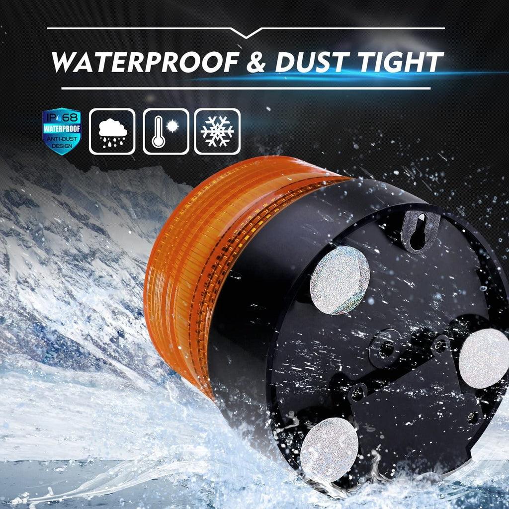 Rechargeable Led Strobe Light, Antom Amber Emergency Magnetic Flashing Warning Beacon for Vehicle