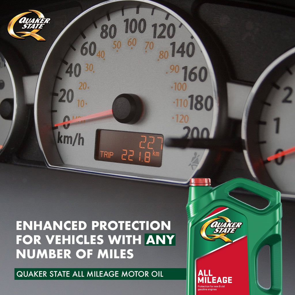Quaker State All Mileage 10W-40 Motor Oil, 1 Quart
