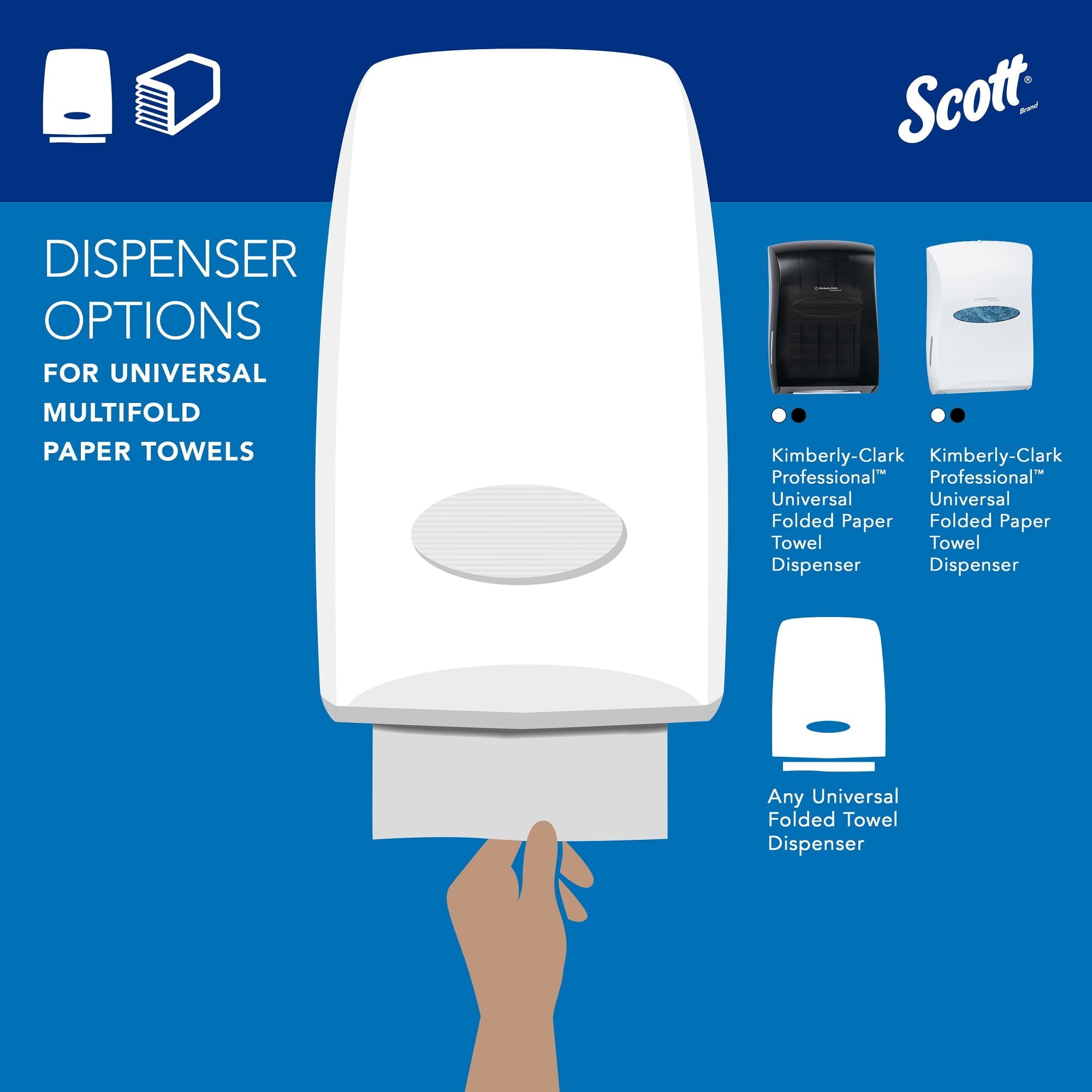 Scott Essential Multi-Fold Towels, 9.2 x 9.4, 250/Pk, 16 Pk/CT