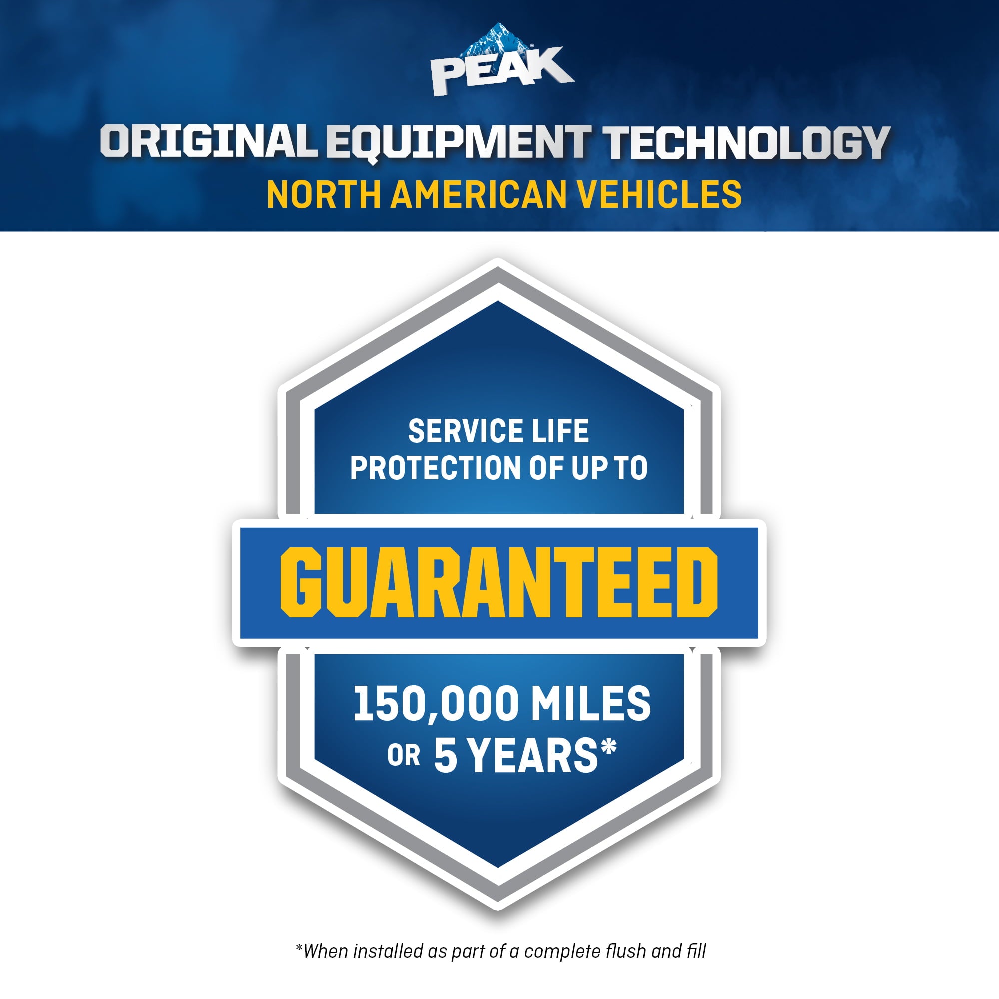 PEAK Original Equipment Technology Antifreeze + Coolant for North American Vehicles - Gold
