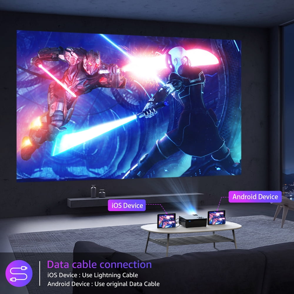 ROCONIA 5G WiFi Bluetooth Native 1080P Projector, 13000LM Full HD Movie Projector, LCD Technology 300" Display Support 4k Home Theater,(Projector Screen Included)