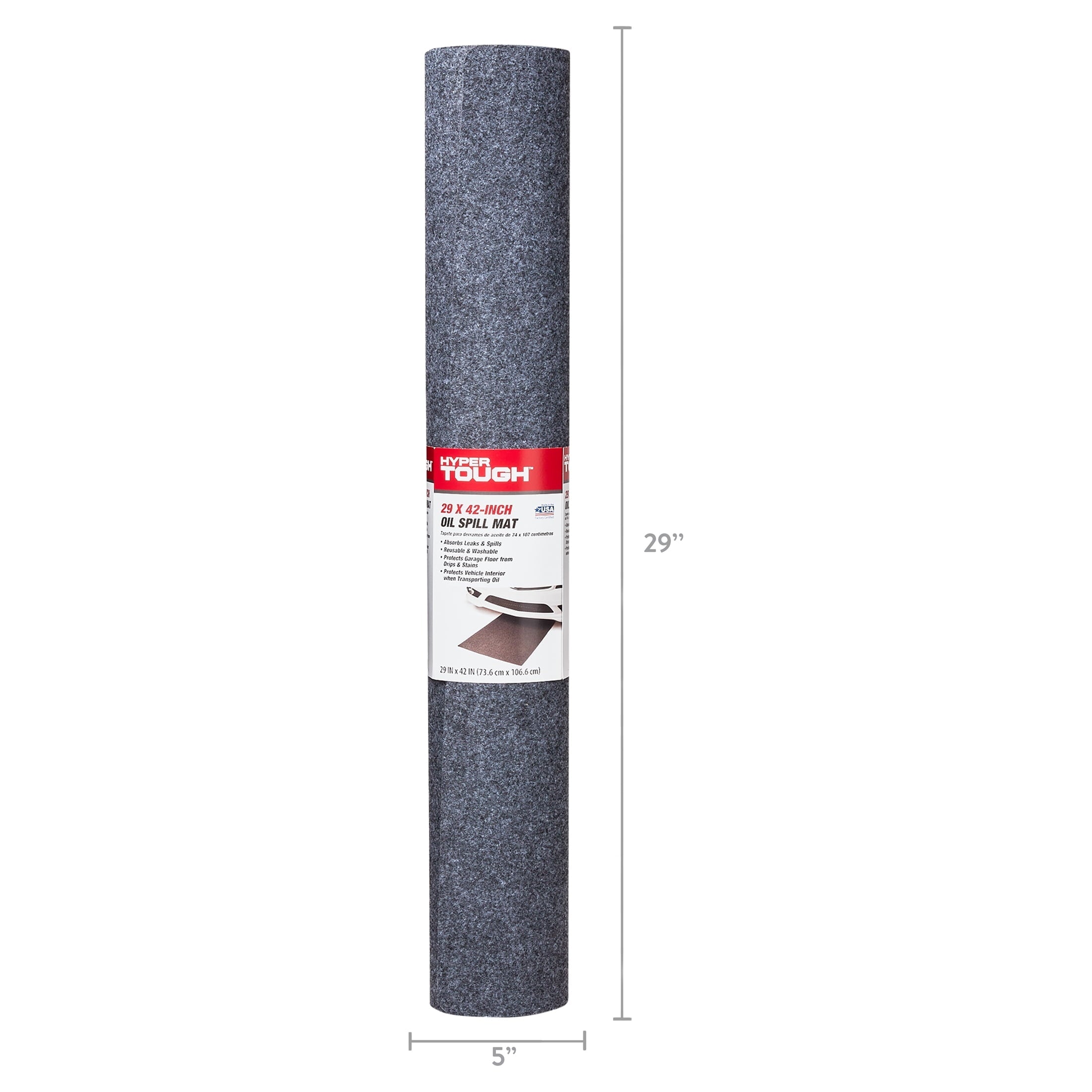HyperTough Oil Spill Mat 42" x 29";  Model OMCW29423PDQ; Contains Oil Drips and Spills.