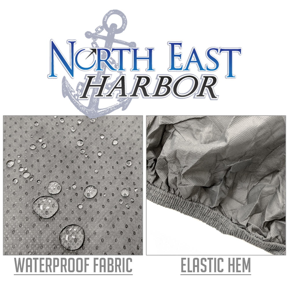 NEH Waterproof Superior Class-B RV Motorhome Cover Fits Length 18'-20' Feet Class B Camper Van / Conversion Vans Zippered Panels Heavy Duty 4 Layer Fabric