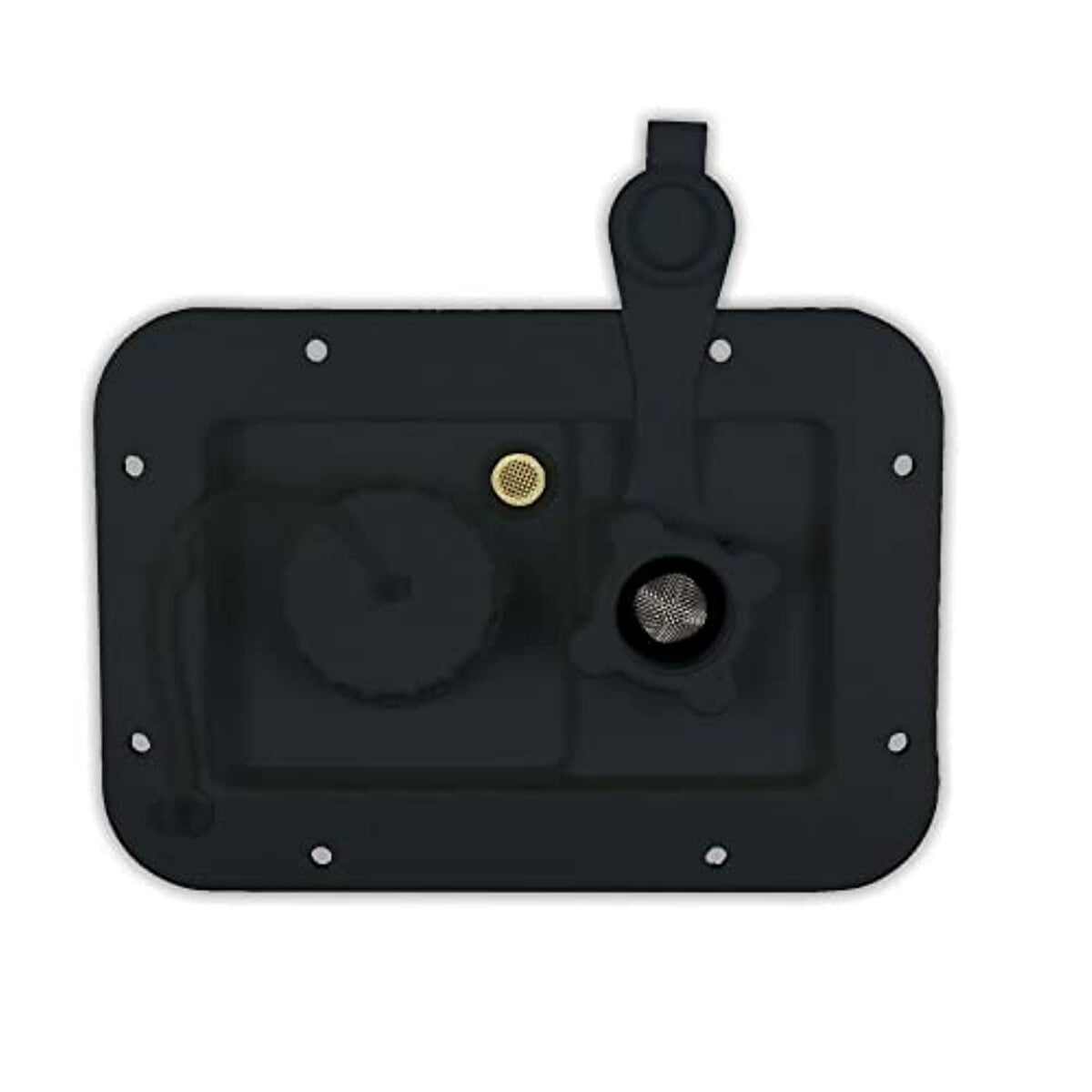 Thetford | B&B Molders RV 6" City/ Gravity Water Hatch with Plastic Check Valve, Black, 94223