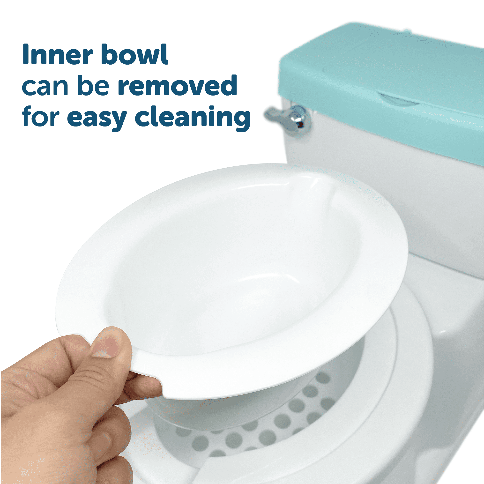 Real Feel Potty - Virtual Flushing & Cheering Sounds, Disposable Liners & Removable Seat for Independent Use - by Jool Baby