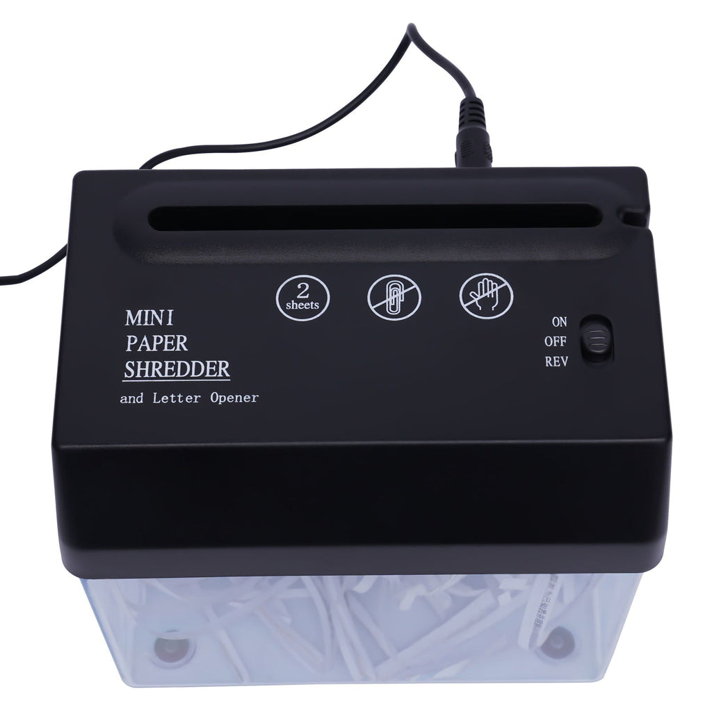 Loyalheartdy Desktop Paper Strip-Cut Small Mini USB Shredder for Home Office