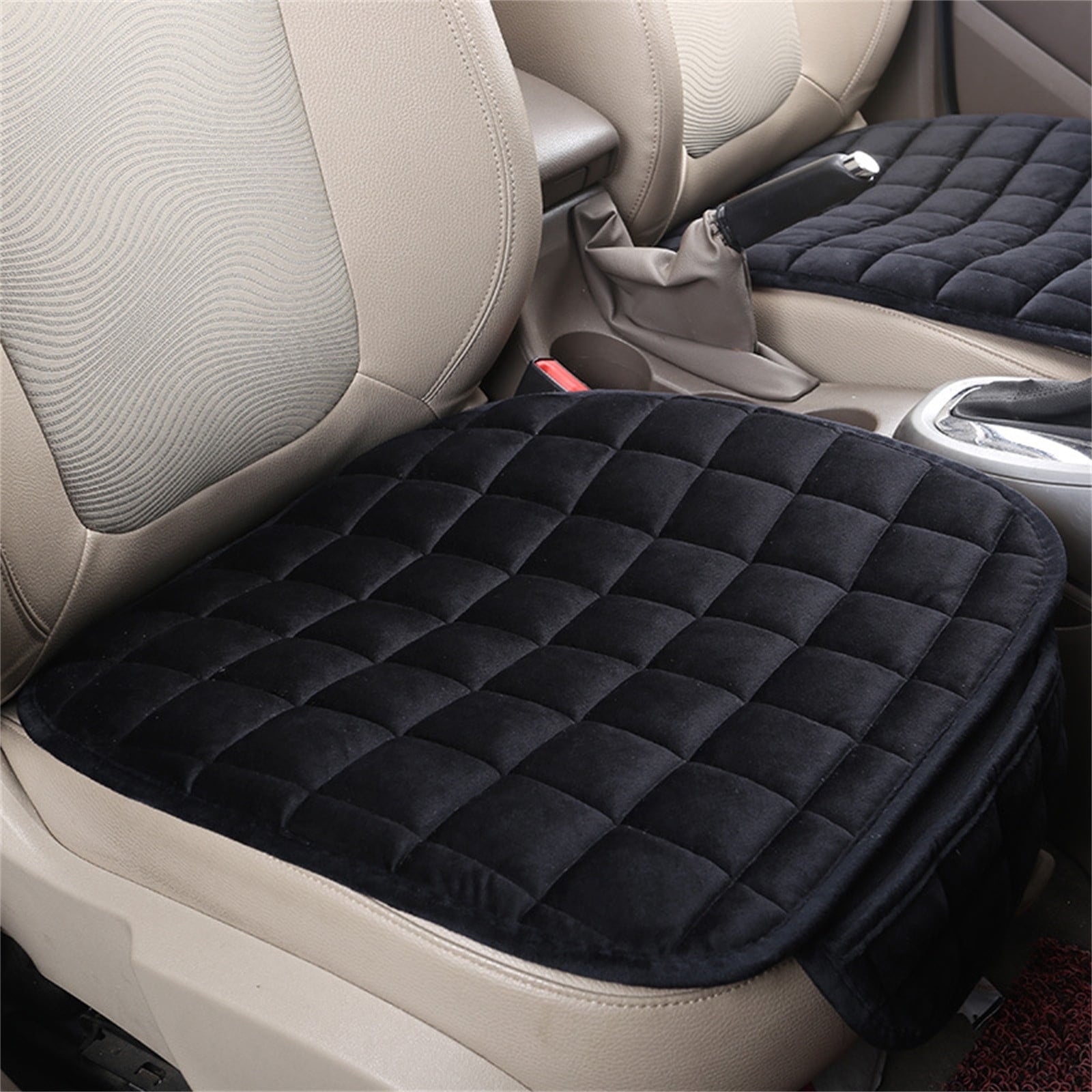 aoksee Car Interior Accessories, 1pc Car Seat Cushion, Premium Comfort Memory Silk Wadding, Non-Slip Rubber Bottom With Storage Pouch, Car Seat Pad Universal