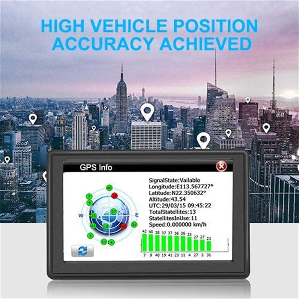 GPS Navigation for Car,5 Inch HD Touchscreen 8GB+128M Vehicle GPS Navigator System,With Voice Guidance and Speed Warning Turn Direction Reminding,Lifetime Free Map Updates