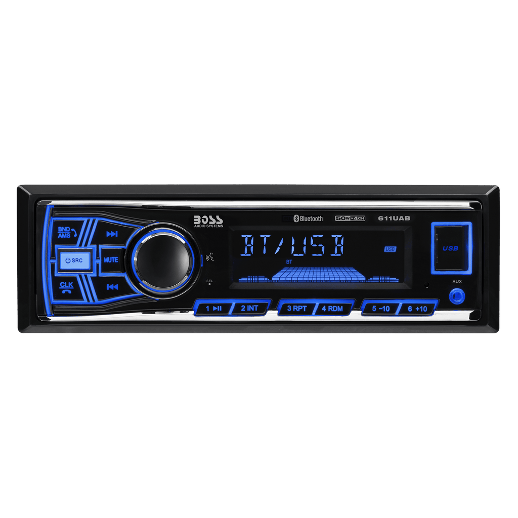 BOSS Audio Systems 638BCK Car Stereo Package with Single Din Stereo and Speakers