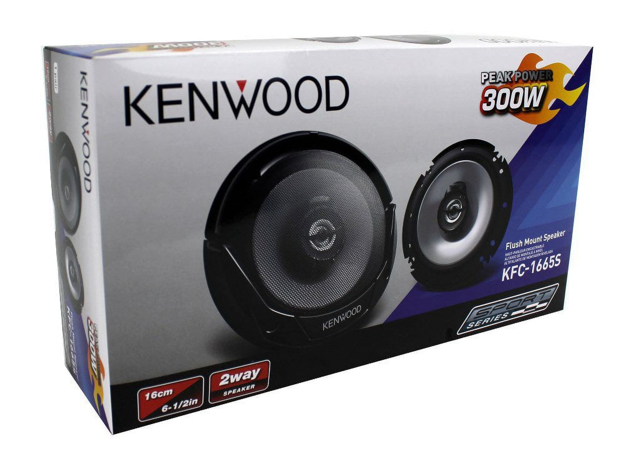 2) New Kenwood KFC-1665S 6.5" 300 Watt 2-Way Car Audio Coaxial Speakers Stereo