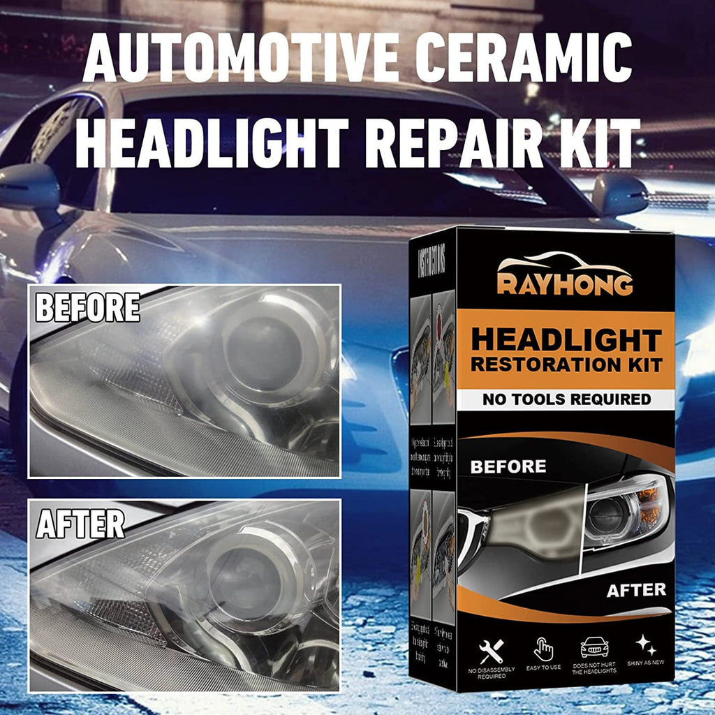 Restowipes Headlight Restoration Kit,Restowipes Headlight Restore Cleaning Wipes,Polish Headlights Lens Restore Cleaner DIY Polishing,Headlight Cleaner Restoration Kit for Car