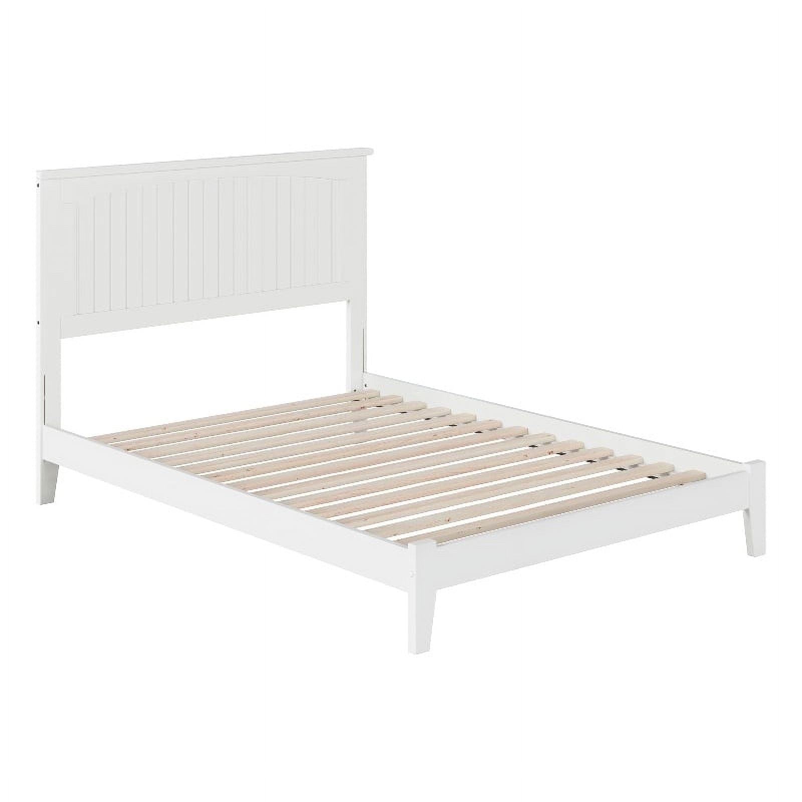 Leo & Lacey Farmhouse Solid Wood Full Panel Platform Bed in White