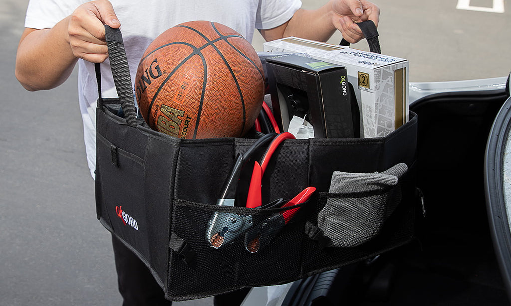 OxGord Auto Trunk Storage Organizer Bin with Pockets (10" Height, 15" Widht, Depth 21")