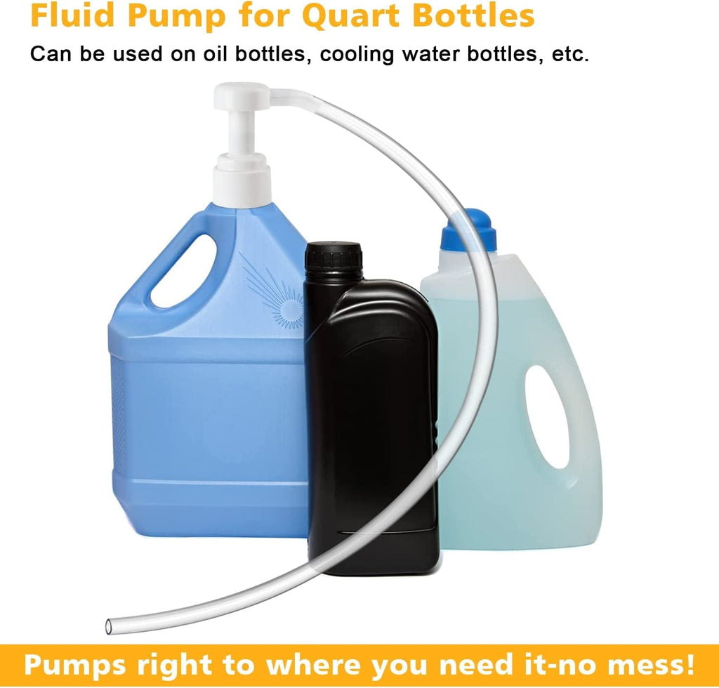 HandReed Fluid Pump for Quart Bottles - 5cc Hand Pump Use for Transfer Gear Oil, Transmission and Differential Fluid, NOT for Red Line Quarts