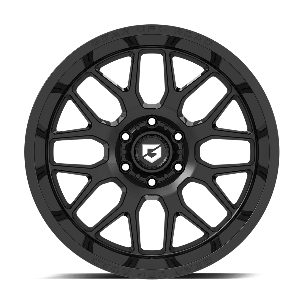 Gear Off Road 763B RAID 763B-2106312 20X10 6X135 (-12) G/A 763B Raid (HB 87.1) Gloss Black with Lip Logo A258950