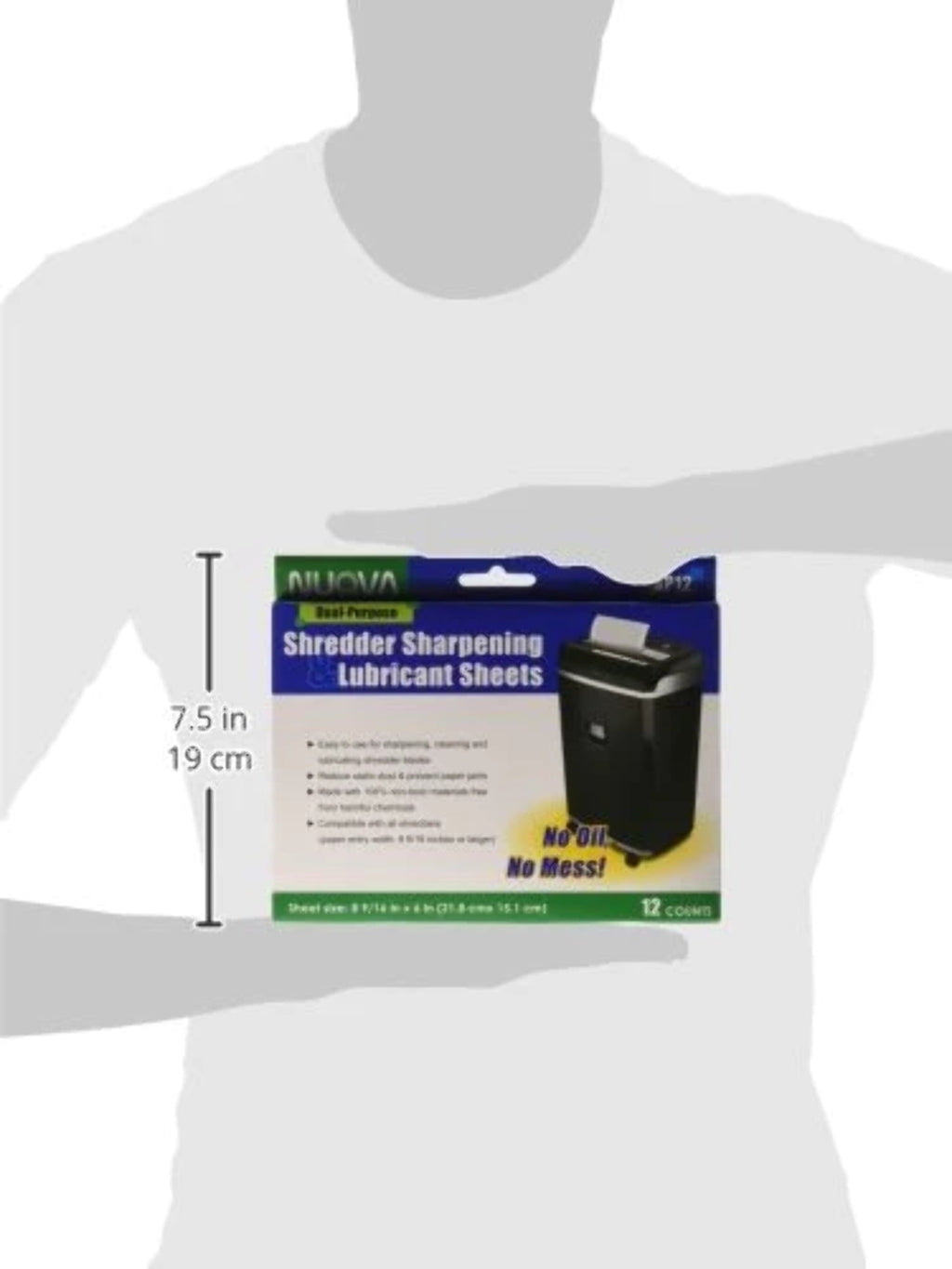 Nuova SP12 Shredder Sharpening and Lubricant Sheets, 12-Count