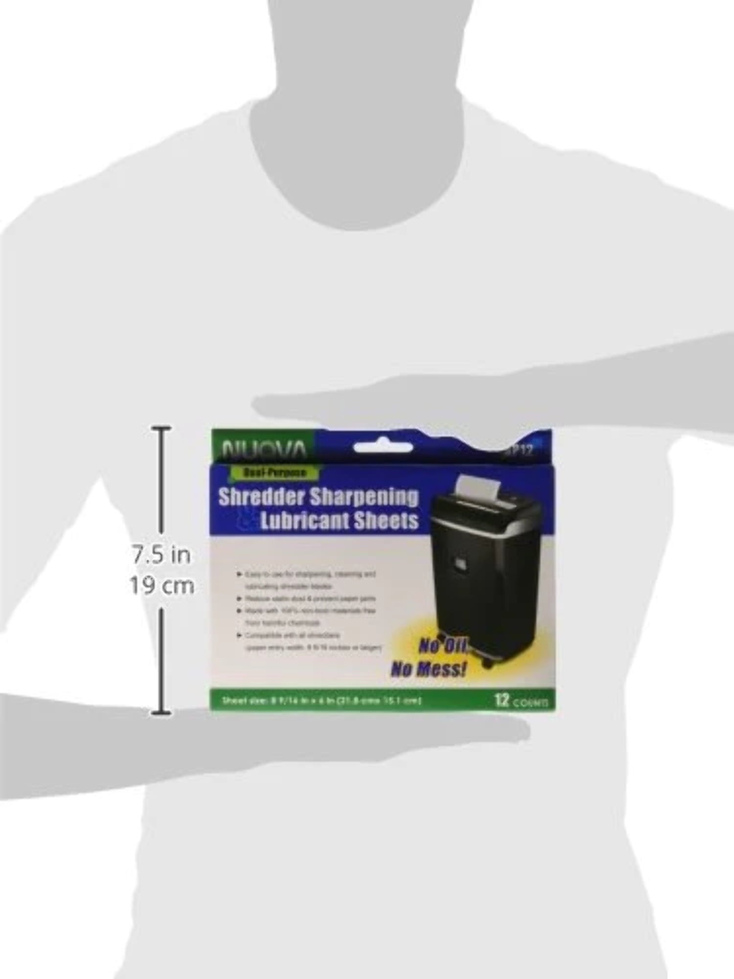 Nuova SP12 Shredder Sharpening and Lubricant Sheets, 12-Count