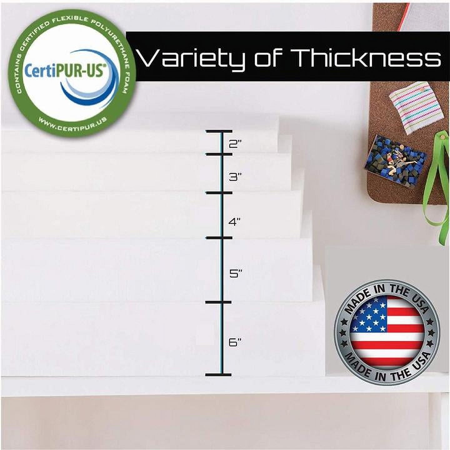 Seat Cushion 3"T x 30"W x 80"L (1546) "High Density Firm" Sofa Cushion Replacement , Upholstery Sheet Foam , Foam Padding