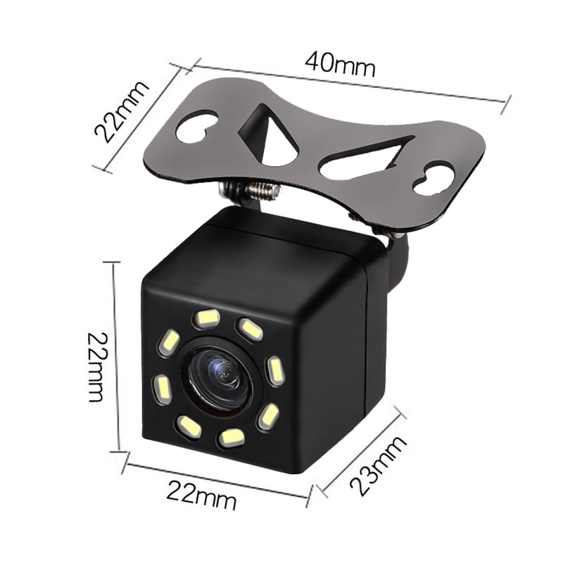 Amerteer Reverse Camera, CCD HD Rear View Camera 170° IP67 Waterproof Reversing Assistance Backup Camera Rear View Monitoring-8 LED