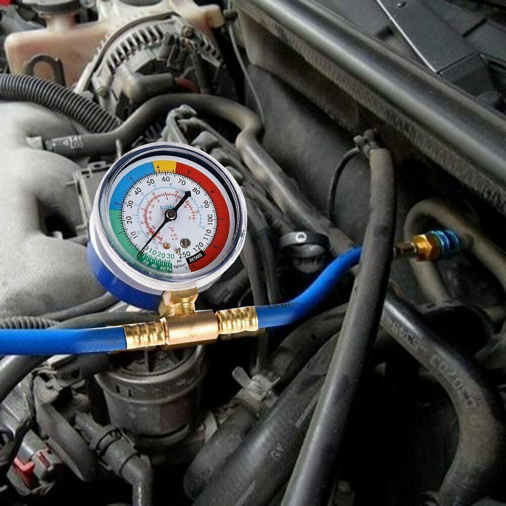 Car R134A Hose A/C Air Conditioning Recharge Hose Gas Gauge Tool Kit