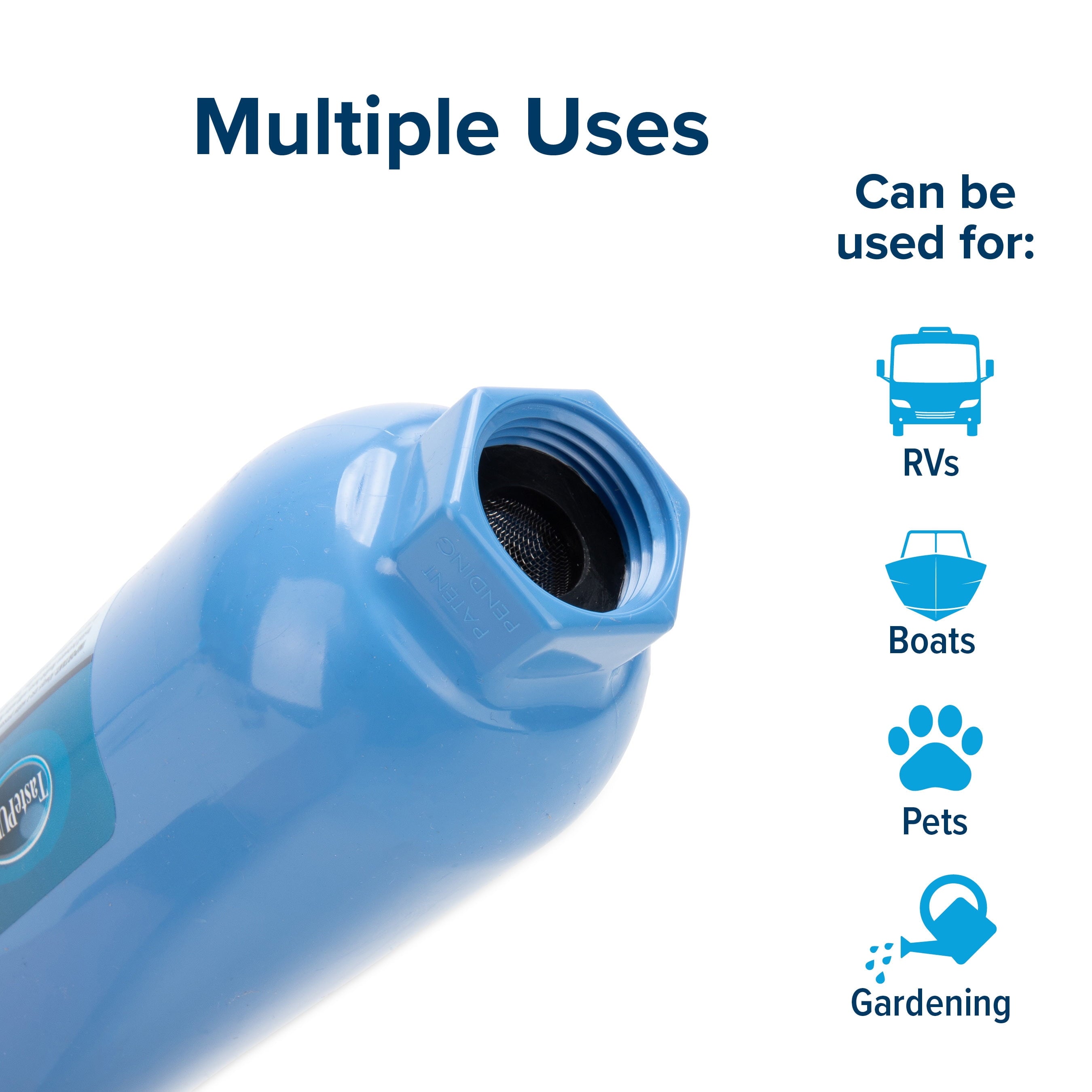 Camco TastePURE Camper/RV Water Filter | Inline Water Filter Reduces Bad Taste, Odor, Chlorine & Sediment | Ideal for RVs, Campers, Travel Trailers, Boats | 2-Pack (40045)