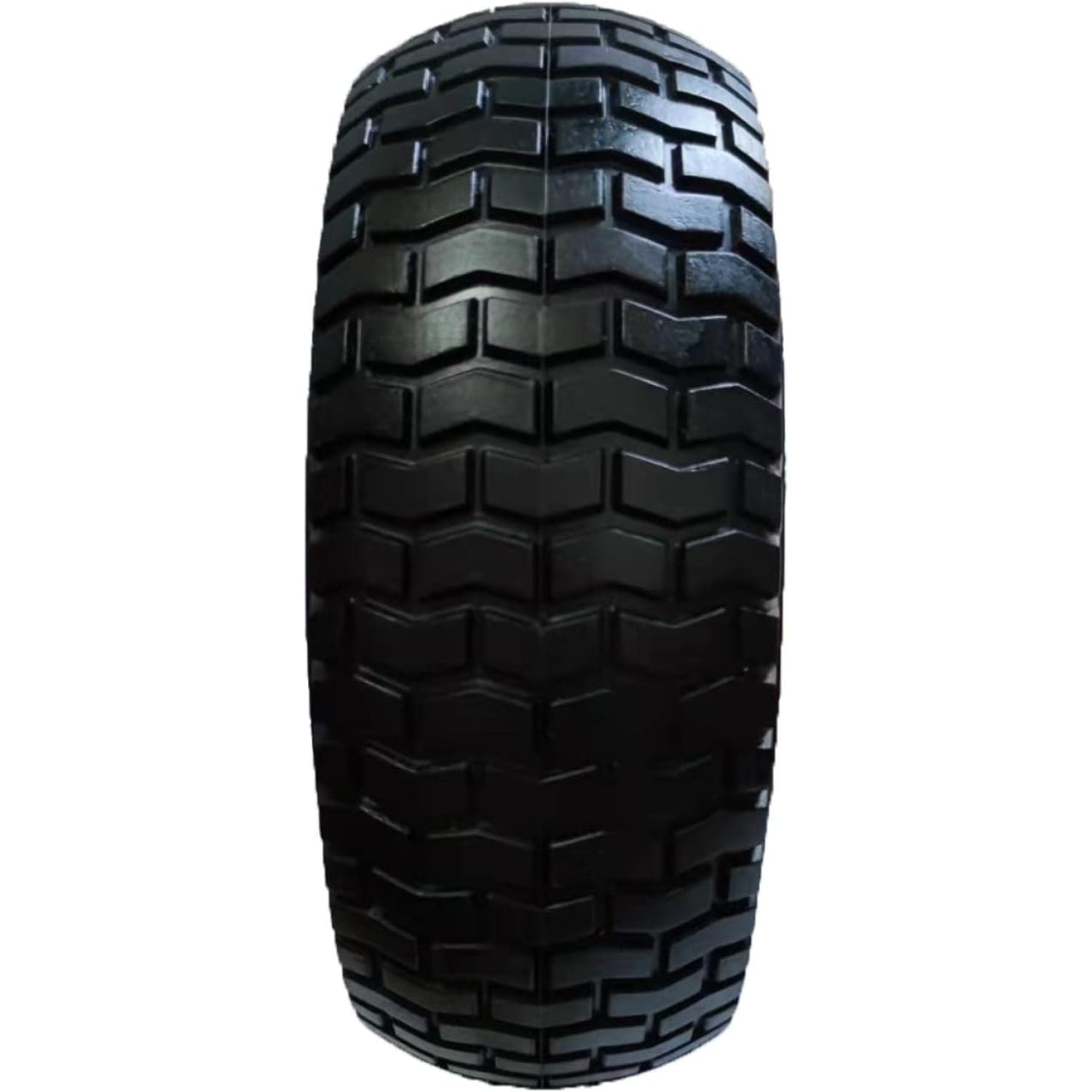 13x5.00-6 Front Flat Free Tire and Wheel Assembly with 3/4 & 5/8 Bearing, 3” Hub Riding Mower Lawn Tire 5.00-6, 13 inch No-Flat Solid Rubber Turf Wheel for Garden Tractor Truck Wheelbarrow Cart