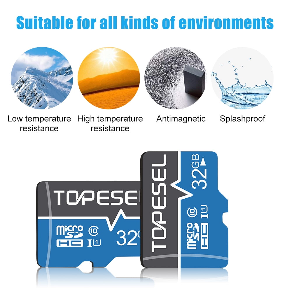 TOPESEL 32GB Micro SD Card 5 Pack Memory Cards Micro SDHC UHS-I TF Card Class 10 for Camera/Drone/Dash Cam(5 Pack U1)