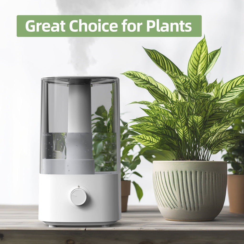ALROCKET 4L Humidifiers for Bedroom, Cool Mist Humidfier for Home Large Room,Top fill,430 ft² ,White