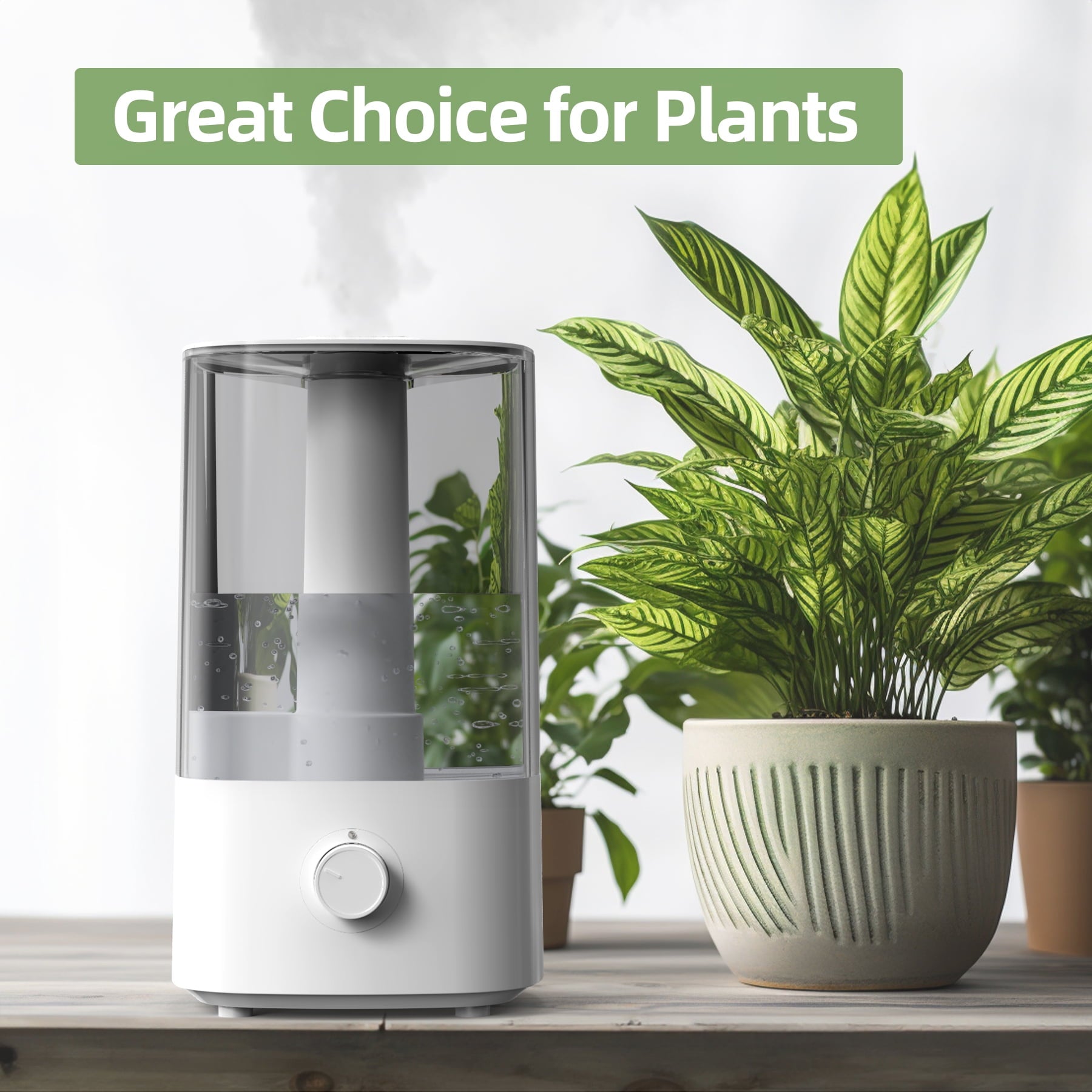 ALROCKET 4L Humidifiers for Bedroom, Cool Mist Humidfier for Home Large Room,Top fill,430 ft² ,White