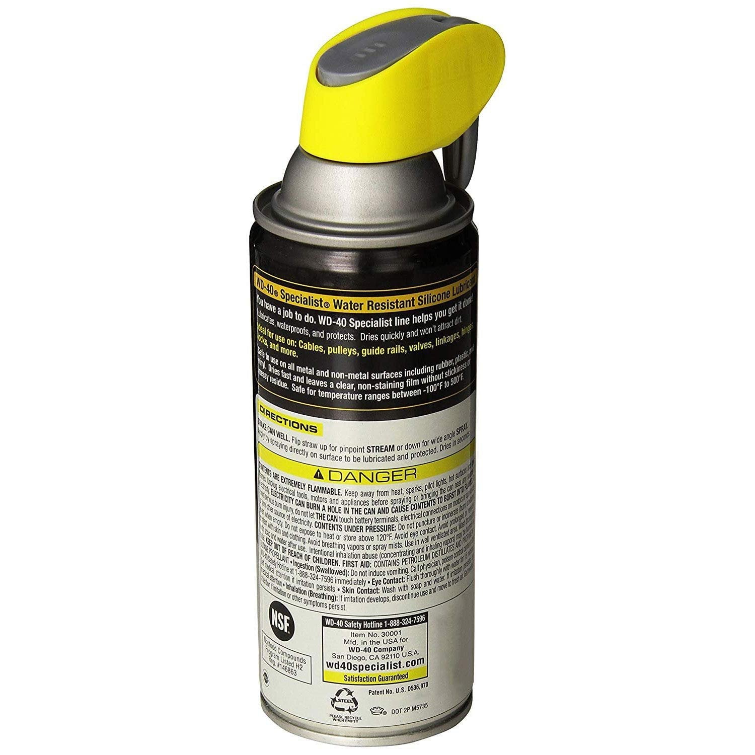 WD-40 Specialist Water Resistant Silicone Lubricant Spray, 11 Ounces 2 Pack