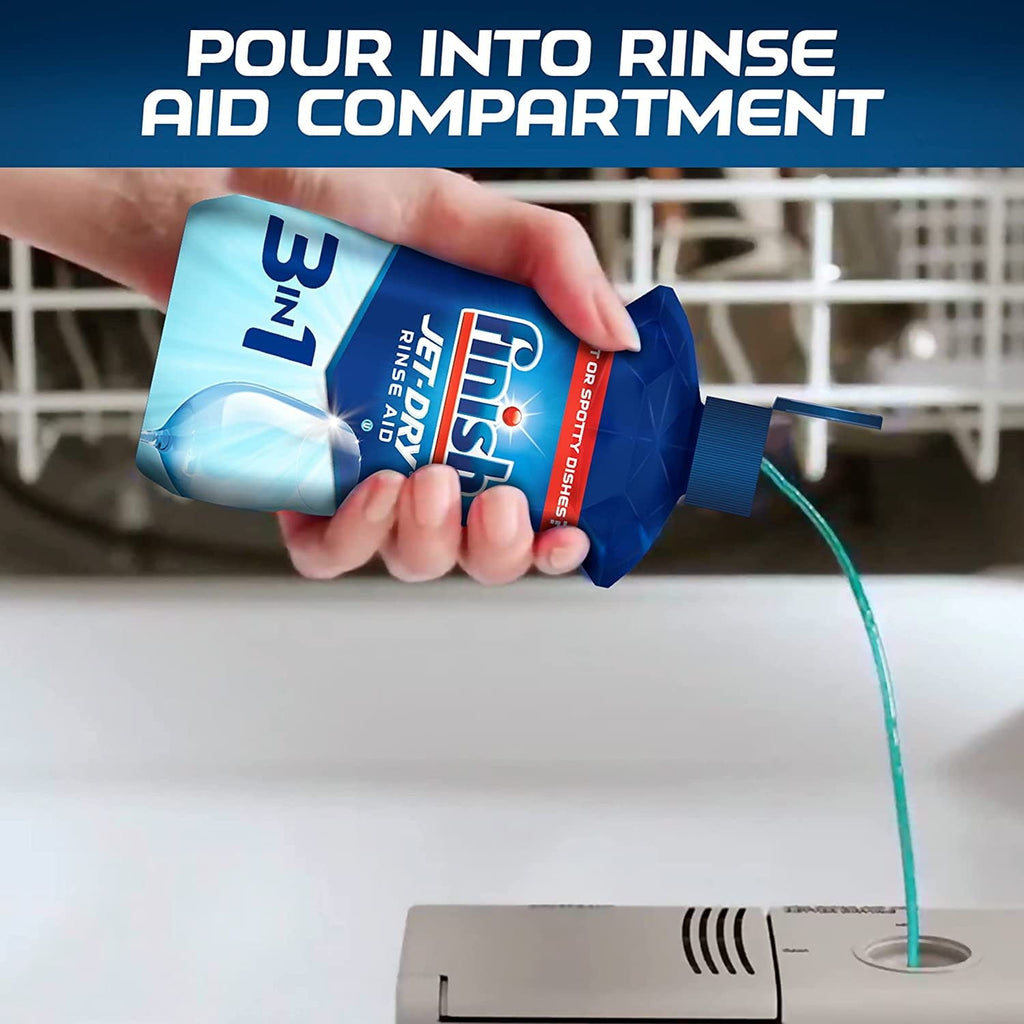 Finish Jet-Dry Rinse Aid, 8.45oz, Dishwasher Rinse Agent & Drying Agent