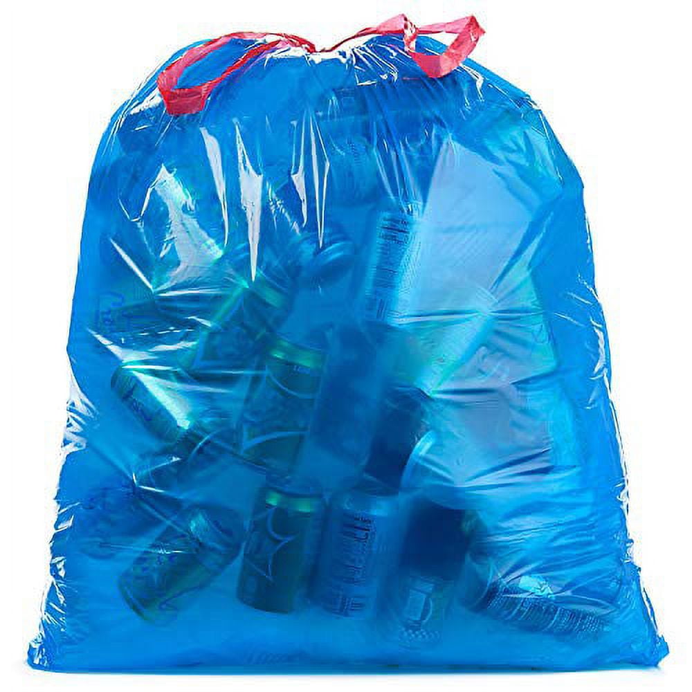 Ultrasac - Drawstring Recycling Bags, 33 Gallon, .9 Mil, 33" x 38", Blue, 45 Count