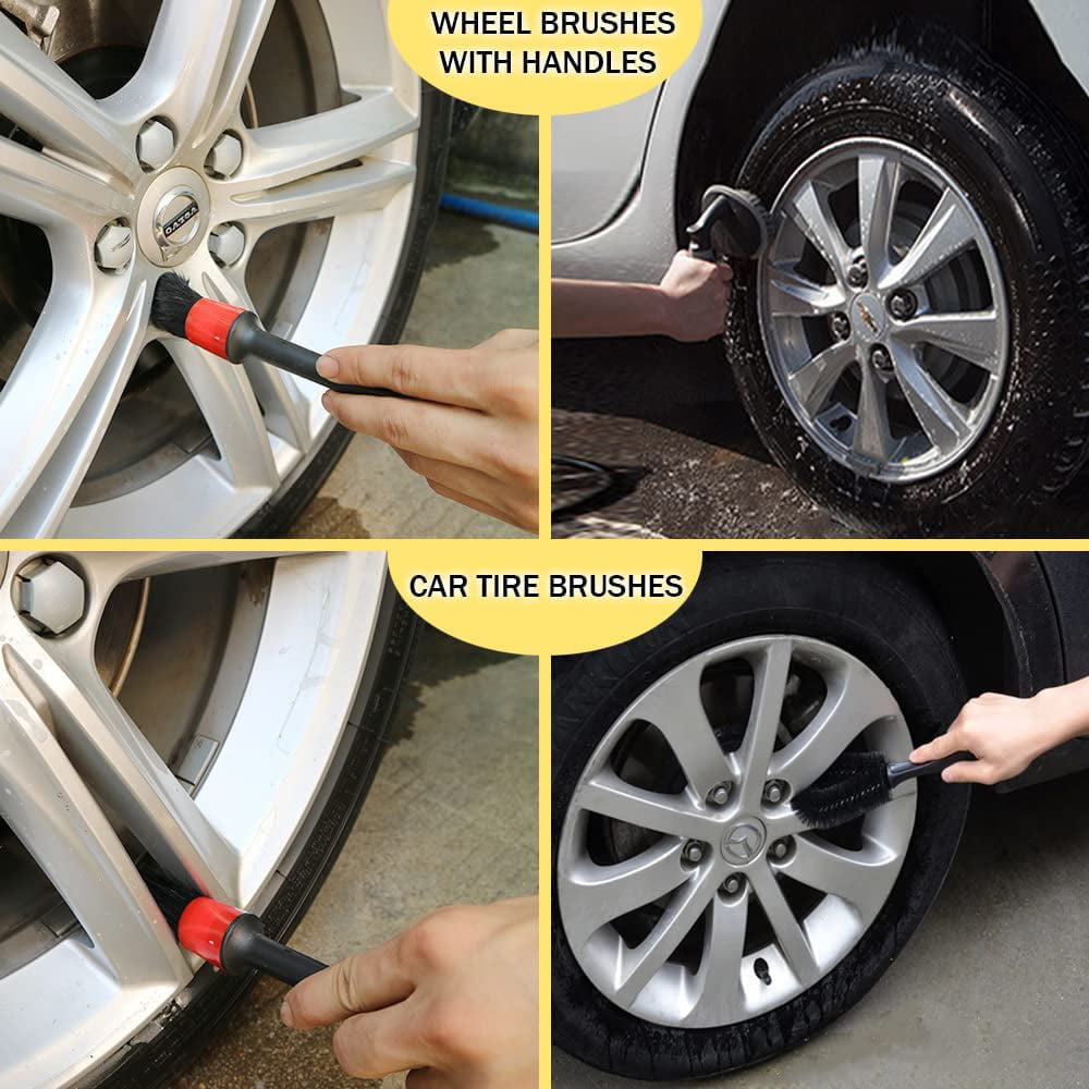 YILAIRIOU Car Interior Cleaning Kit - Car Cleaning Kit & Car Wash Kit-Car Wash Cleaning Tools Kit with Car Wash Brush Mop and Microfiber Towels