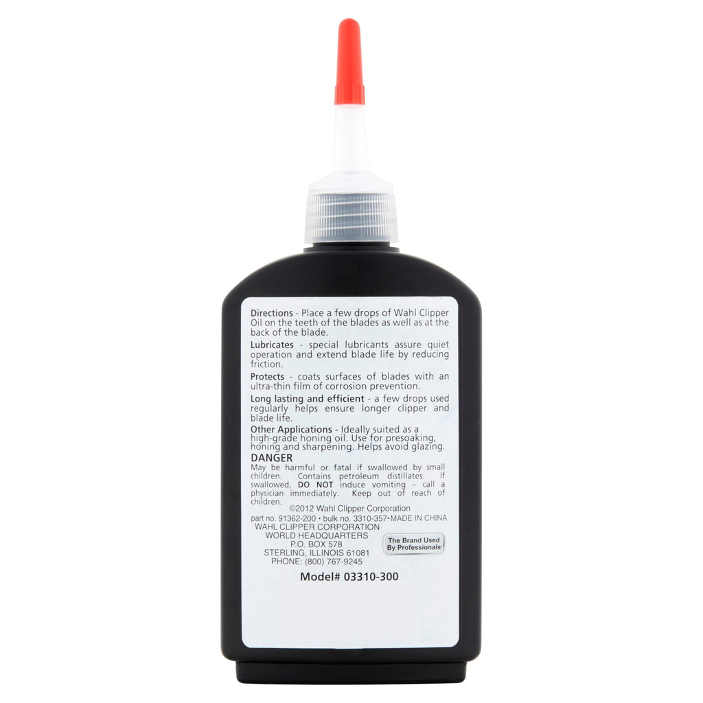 Wahl Premium Hair Clipper Blade Lubricating Oil for Clippers, 4 Fluid Ounces – 3310-300